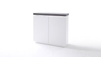 Kommode 3 ATLANTAS Sideboard weiß matt und beton inkl. LED