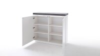 Kommode 3 ATLANTAS Sideboard weiß matt und beton inkl. LED