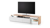 TV-Rack ALIMOS TV-Board in weiß matt Lack und Eiche...