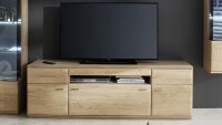 TV-Board BOLOGNA Eiche Bianco 180cm Front Massivholz