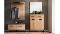 Garderobe 2 TOLEDO Komplett Set Eiche Melamin Metall...