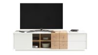 TV-Board MONTARI Lowboard weiß matt Lack Eiche...