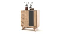 Kommode CALAIS Sideboard Wohnzimmer Balkeneiche grau