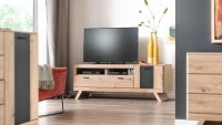 TV-Board CALAIS Lowboard Wohnzimmer Balkeneiche grau