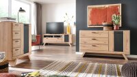 TV-Board CALAIS Lowboard Wohnzimmer Balkeneiche grau