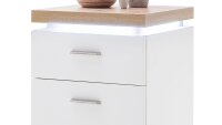 Kommode CALI Sideboard Anrichte weiß Wotan Eiche mit LED