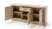 Sideboard MERAN Balkeneichen-Optik Kommode 3-türig melaminbeschichtet