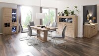 Sideboard MERAN Balkeneichen-Optik Kommode 3-türig melaminbeschichtet