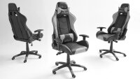 Chefsessel McRACING Drehstuhl Racer schwarz grau