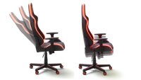 Gamingstuhl McRACING LED Chefsessel Racer rot schwarz