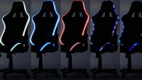 Gamingstuhl McRACING LED Chefsessel Racer rot schwarz