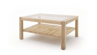 Couchtisch MADLEN Kernbuche massiv Sicherheitsglas 115x75