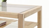 Couchtisch MADLEN Kernbuche massiv Sicherheitsglas 115x75