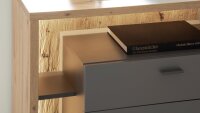 Sideboard LIZZANO Balkeneiche 3D und grau matt Melamin