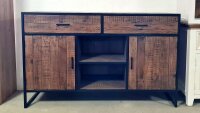 Sideboard Baldwin Kiefer Massivholz Vintage braun Breite 146cm