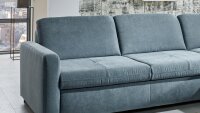 Ecksofa MP-IN19087 L-Sofa Stoff steel mit Sitztiefenverstellung