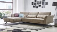 Ecksofa NOAH Wohnlandschaft Stoff beige smoke 285x178 cm