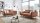 Sofa NOAH 3-Sitzer Couch Polstersofa Stoff terracotta 198 cm