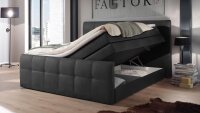 Boxspringbett SACRAMENTO Schlafzimmer in schwarz 180x200