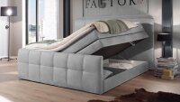 Boxspringbett SACRAMENTO Schlafzimmer in grau 180x200 cm