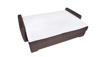 Schlafsofa AMADEO DE LUXE Boxspring braun grau Topper