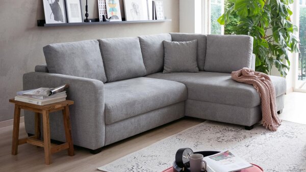 Ecksofa JACK DE LUXE Dauerschläfer Boxspring in grau