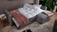 Ecksofa JACK DE LUXE Dauerschläfer Boxspring in grau