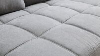 Ecksofa FLOODY Wohnlandschaft Stoff grau mit Kissen