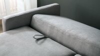 Schlafsofa AMADEO DE LUXE Stoff grau Boxspring Bettkasten