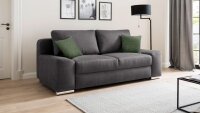 Schlafsofa ALDO DE LUXE Stoff graphit Boxspring Bettkasten