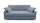 Schlafsofa AMADEO DE LUXE Cord blau Boxspring Bettkasten