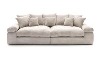 Bigsofa VICTORIA Cord natur mit Kissen XXL Sofa 304x140 cm