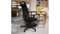 Design Bürostuhl GIULIETTA Drehstuhl in schwarz mit Funktion