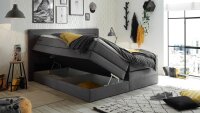 Boxspringbett SABA Stoff grau inkl. Bettkasten 180x200 cm