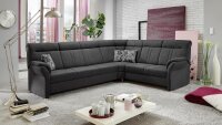 Ecksofa MARSEILLE Stoff anthrazit mit Federkern 306x248