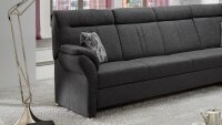 Ecksofa MARSEILLE Stoff anthrazit mit Federkern 306x248