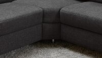 Ecksofa MARSEILLE Stoff anthrazit mit Federkern 306x248