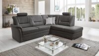 Ecksofa RAVEN L-Sofa Microfaser anthrazit mit Federkern