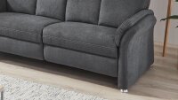 Sofa LEILA 2,5-Sitzer in Stoff grau Kopfteilverstellung 184 cm