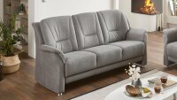 Sofa Garnitur PEDINA Polstergarnitur Couch Set 2-teilig grau