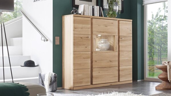 Highboard 1 TERANO in Wildeiche bianco teilmassiv