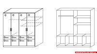 Kleiderschrank 3124 CELLE Schrank weiß Hochglanz 181x197