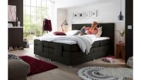 Boxspringbett MANOLO 2 in Stoff schwarz mit Motor 180x200