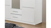 Kleiderschrank MICRO Weiß inkl. Spiegel - 136 cm