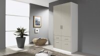 Kleiderschrank 3121 CELLE soft grey Hochglanz weiß...