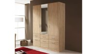 Kleiderschrank AALEN Eiche Sonoma mit Spiegel 136 cm