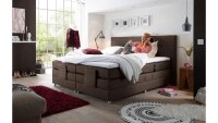 Boxspringbett MANOLO 2 in Stoff mokka mit Motor 180x200