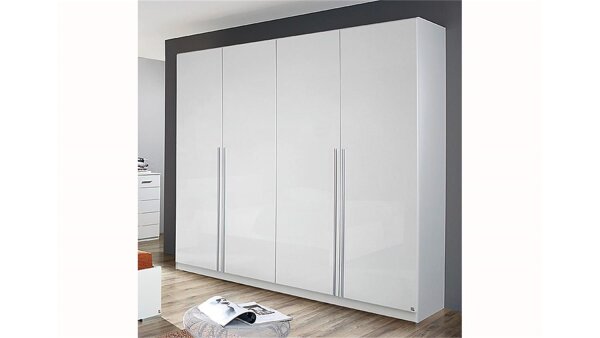 Kleiderschrank LORCA Weiß Hochglanz B 226 cm