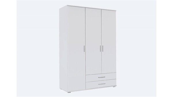 Kleiderschrank RASANT Drehtürenschrank Schrank 3-türig weiß 127 cm