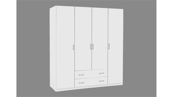 Kleiderschrank Prima 4You mit 4 Türen Weiß B 181 cm